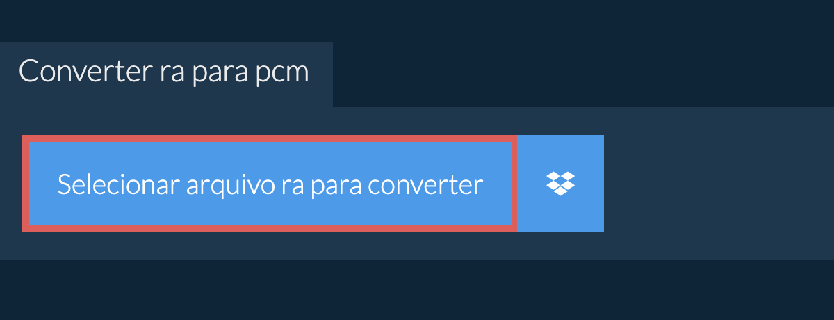 Converter ra para pcm