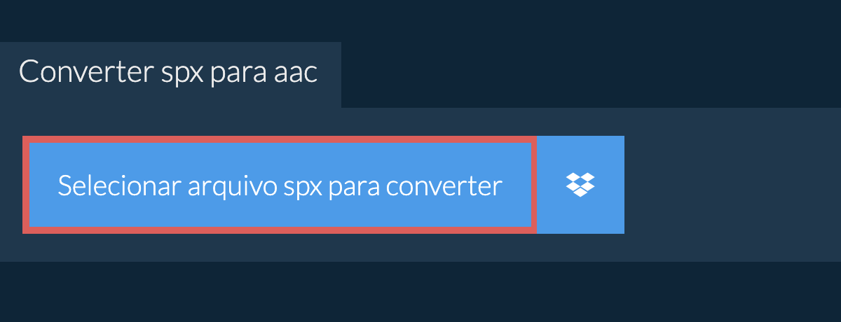 Converter spx para aac