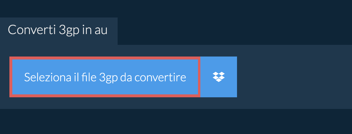 Converti 3gp in au