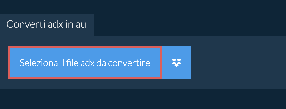 Converti adx in au