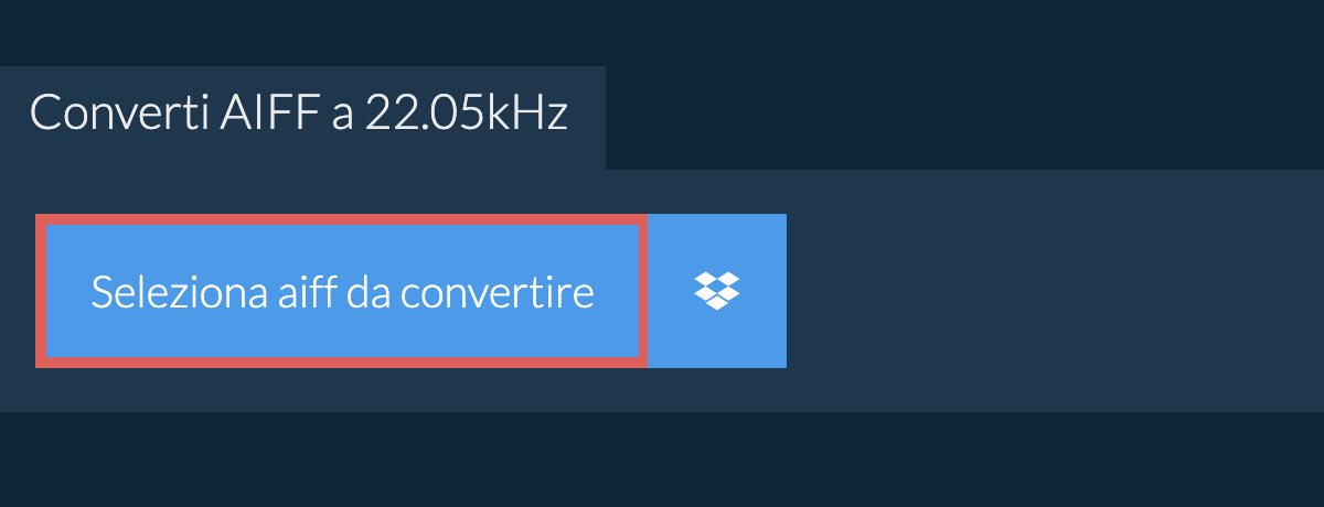 Seleziona aiff da convertire