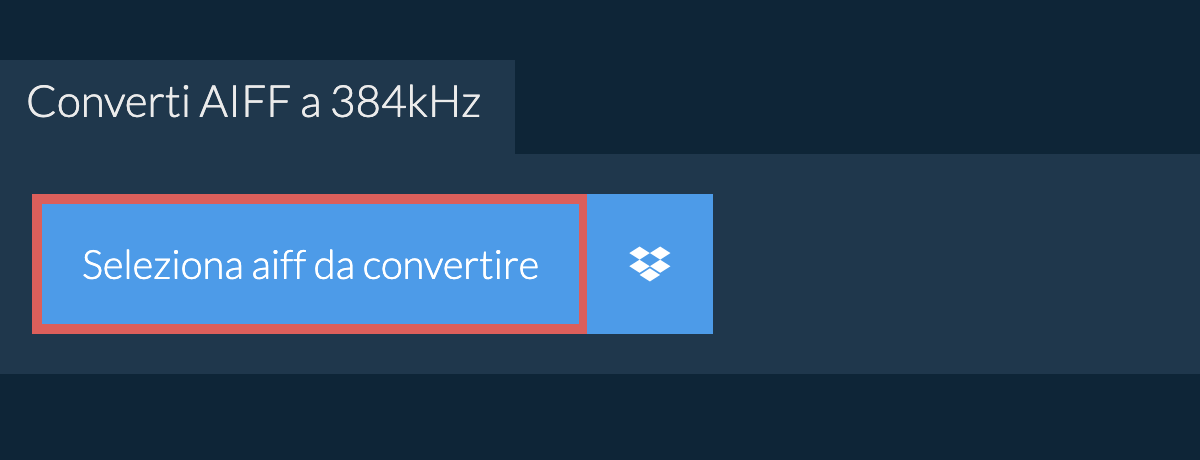 Seleziona aiff da convertire
