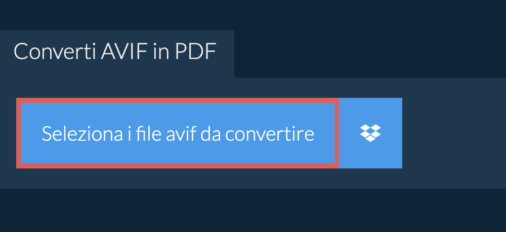 Converti avif in pdf