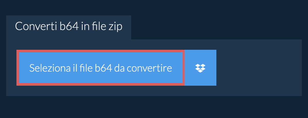 Converti b64 in file zip