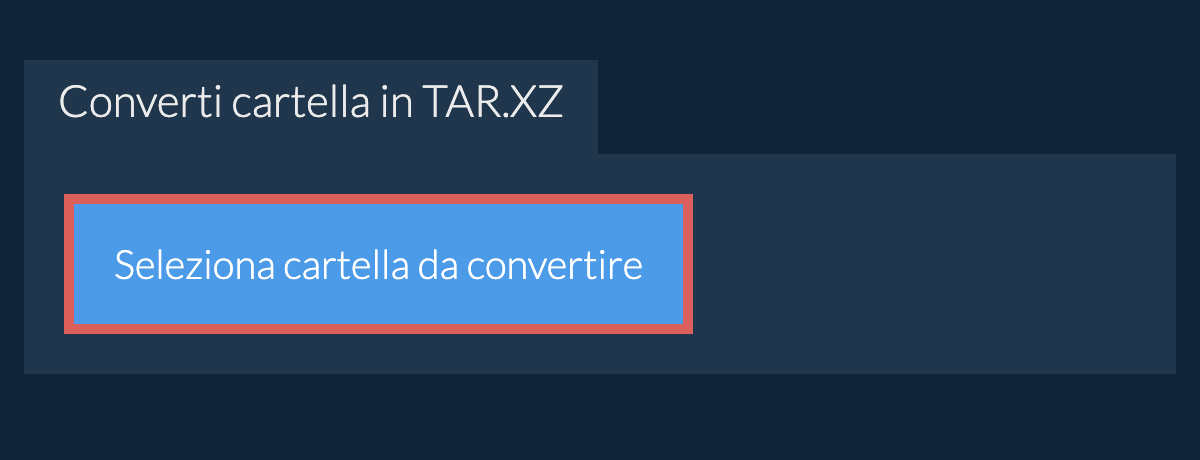 Converti cartella in tar.xz