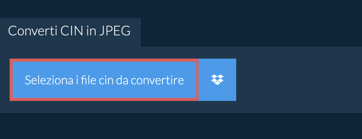 Converti cin in jpeg