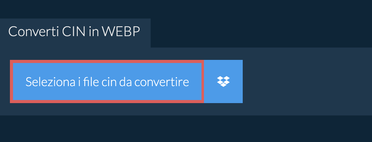 Converti cin in webp