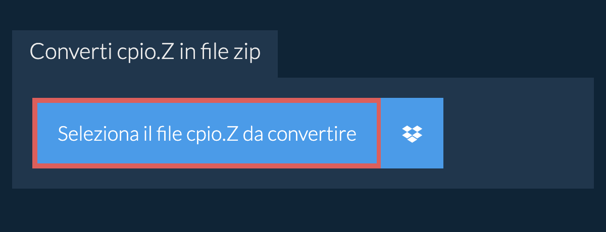 Converti cpio.Z in file zip