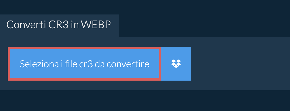 Converti cr3 in webp