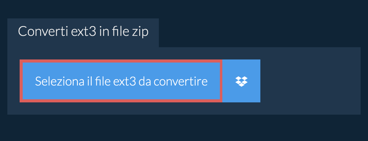 Converti ext3 in file zip