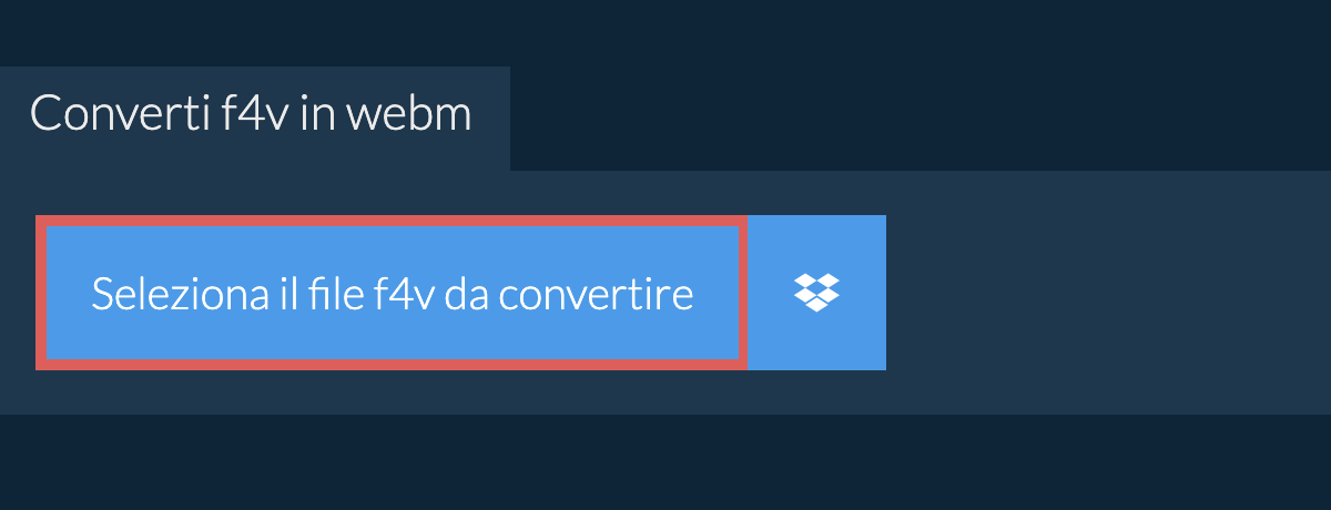 Converti f4v in webm