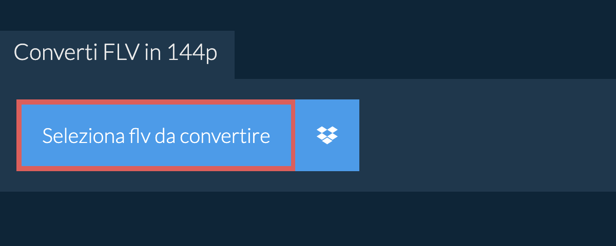 Converti flv in 144p