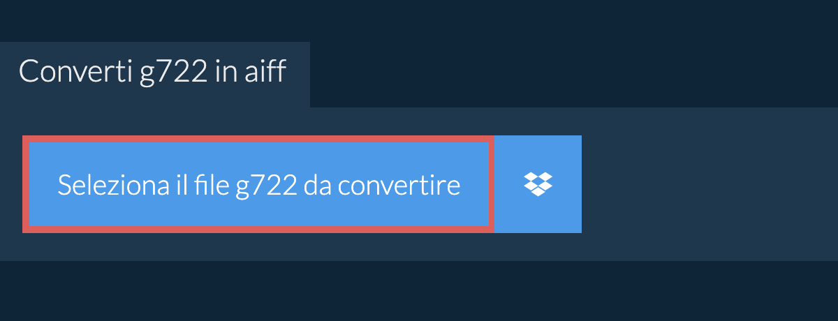 Converti g722 in aiff