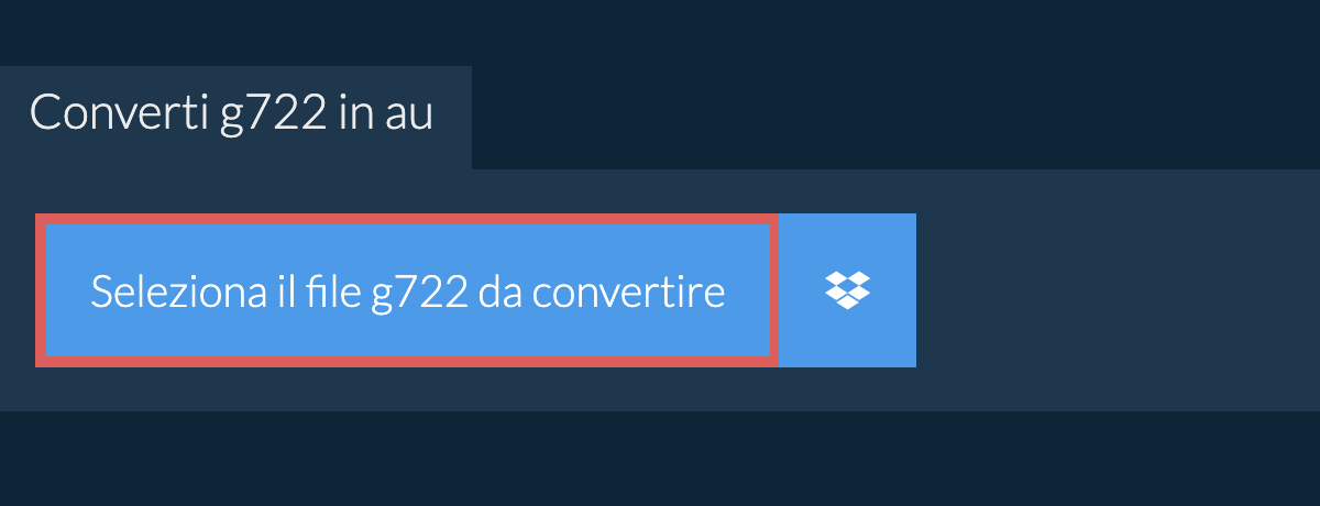 Converti g722 in au