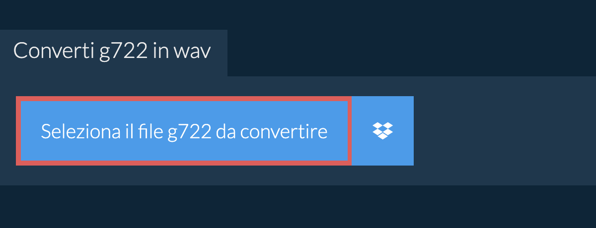 Converti g722 in wav