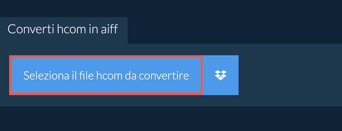 Converti hcom in aiff