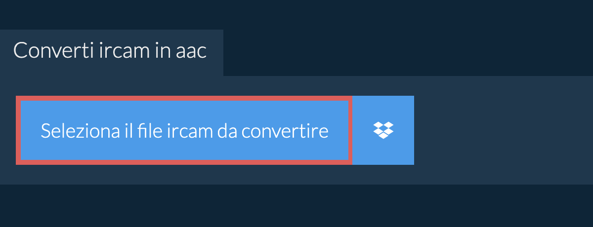 Converti ircam in aac