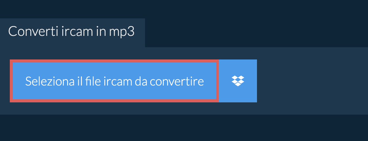 Converti ircam in mp3