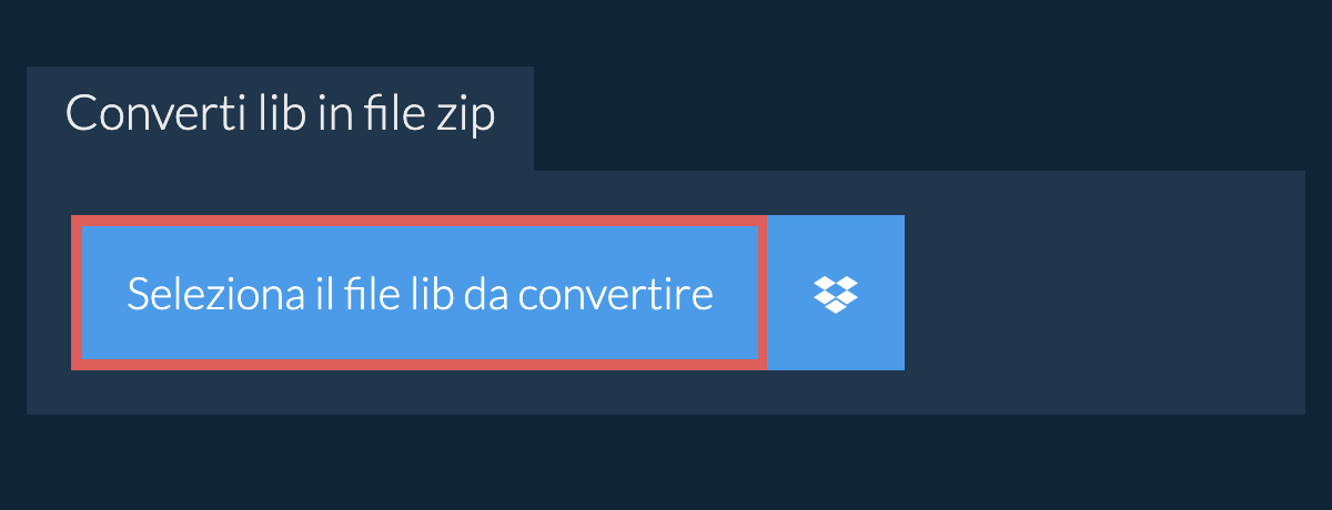 Converti lib in file zip