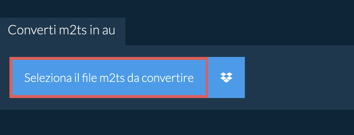 Converti m2ts in au