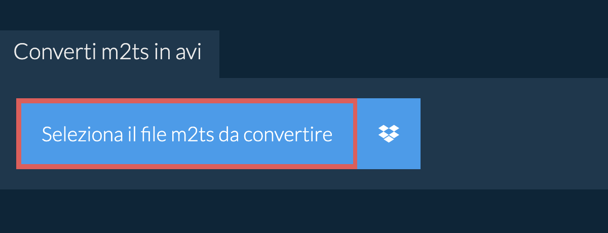 Converti m2ts in avi