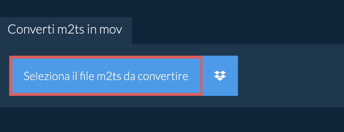 Converti m2ts in mov