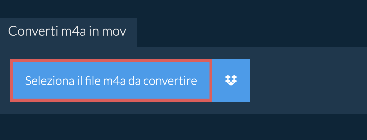 Converti m4a in mov