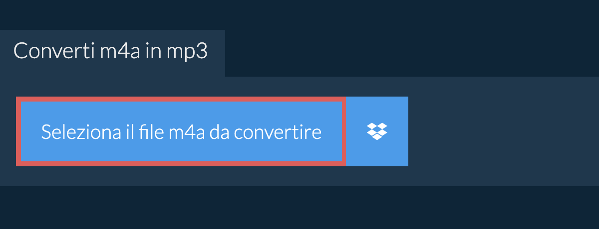 Converti m4a in mp3