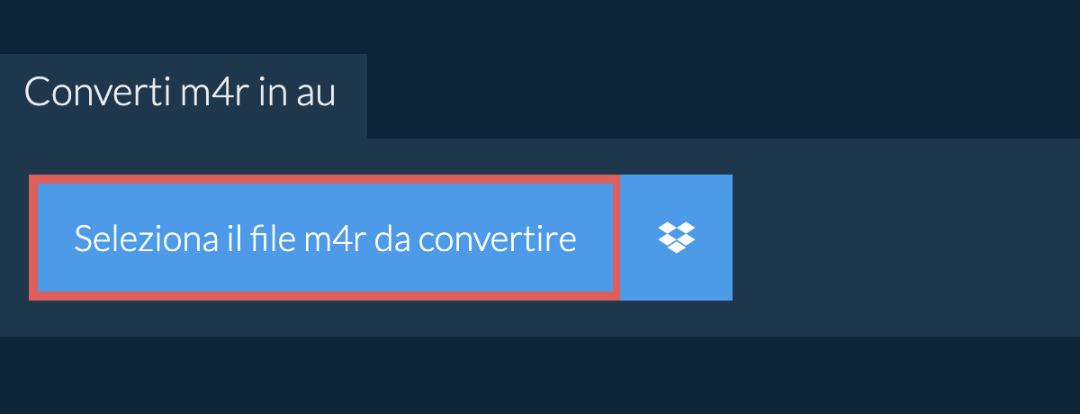 Converti m4r in au