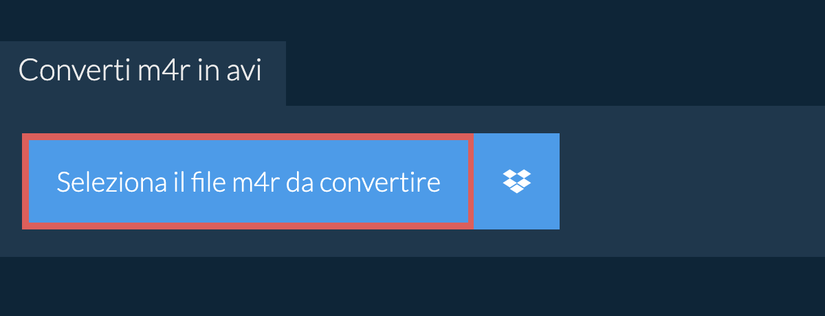 Converti m4r in avi