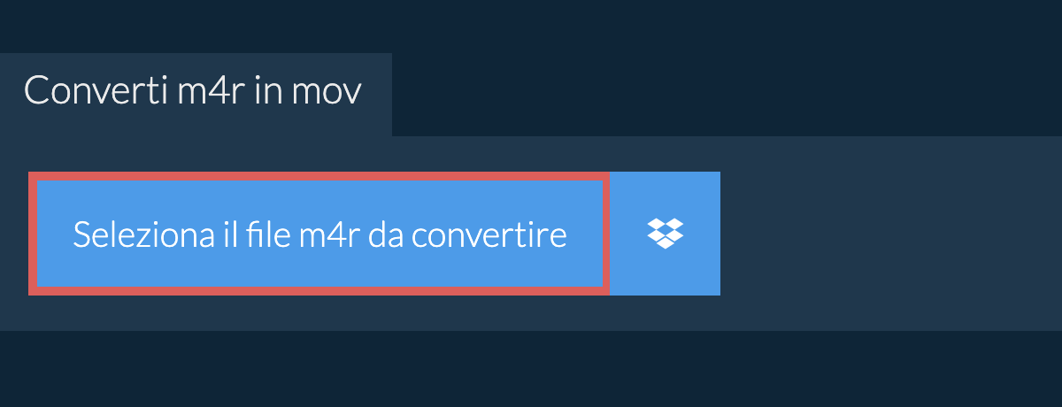 Converti m4r in mov