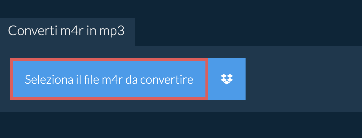 Converti m4r in mp3