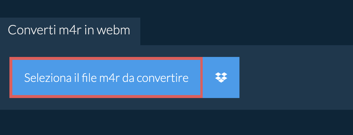 Converti m4r in webm