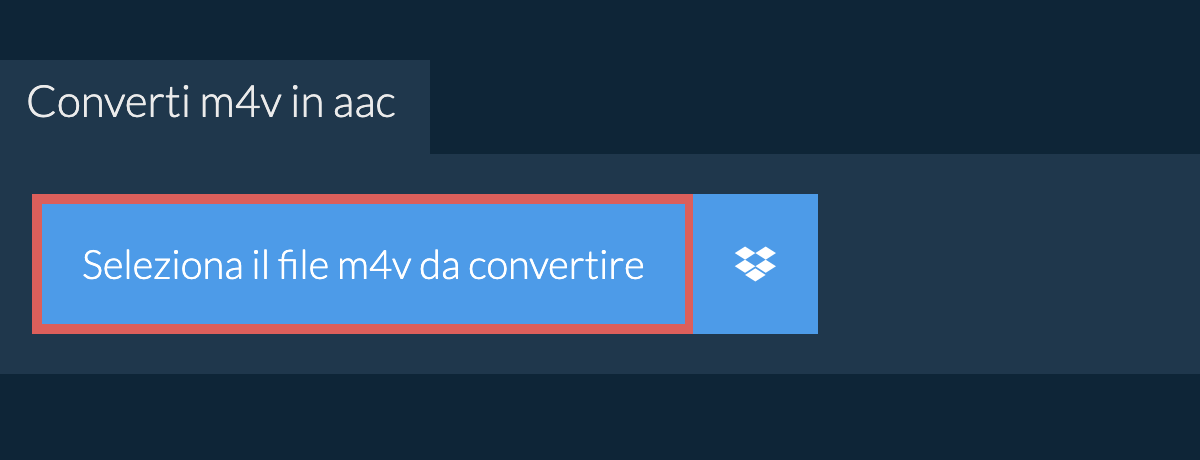 Converti m4v in aac