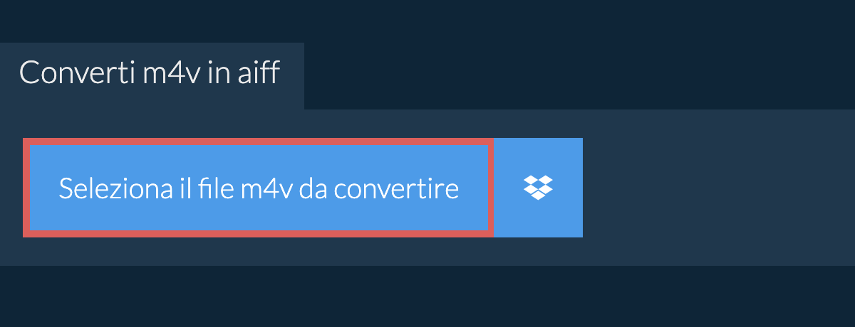 Converti m4v in aiff