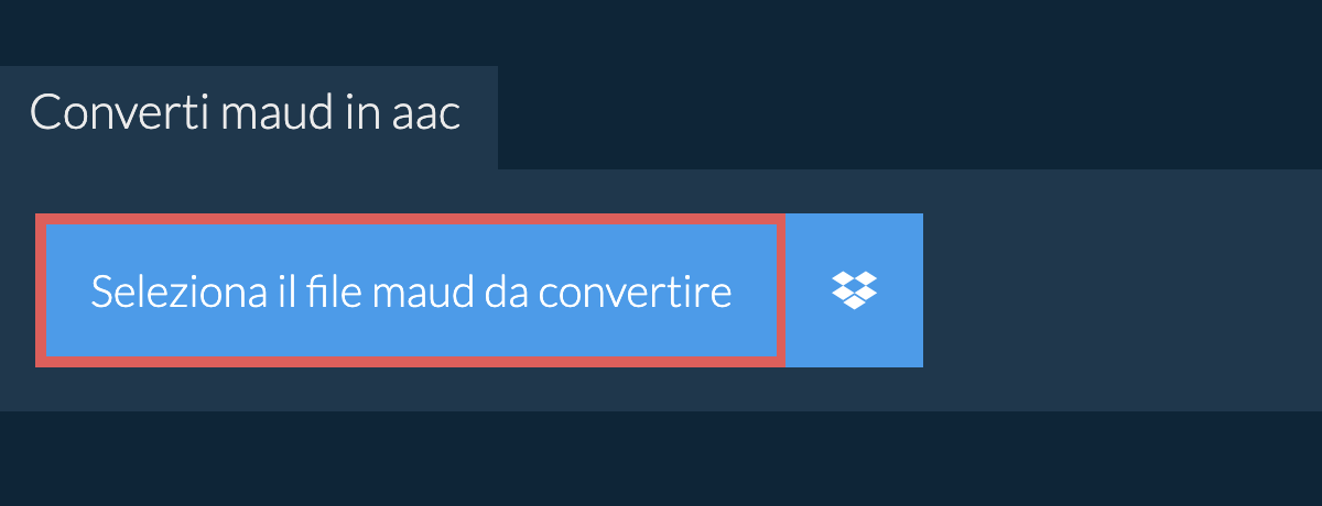 Converti maud in aac