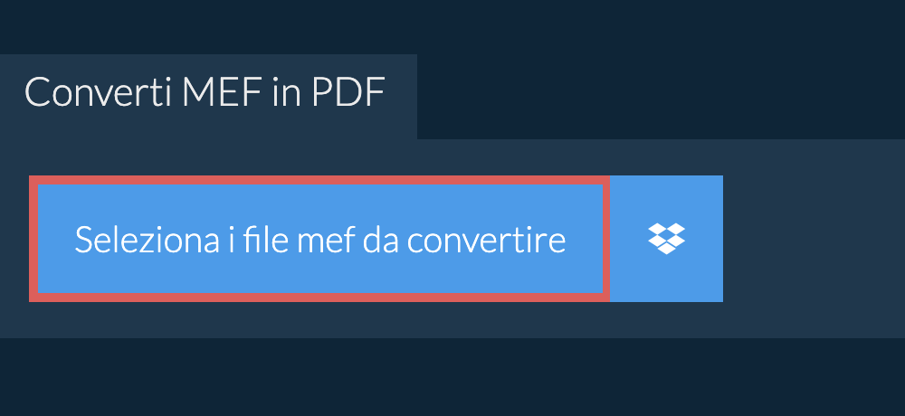 Converti mef in pdf