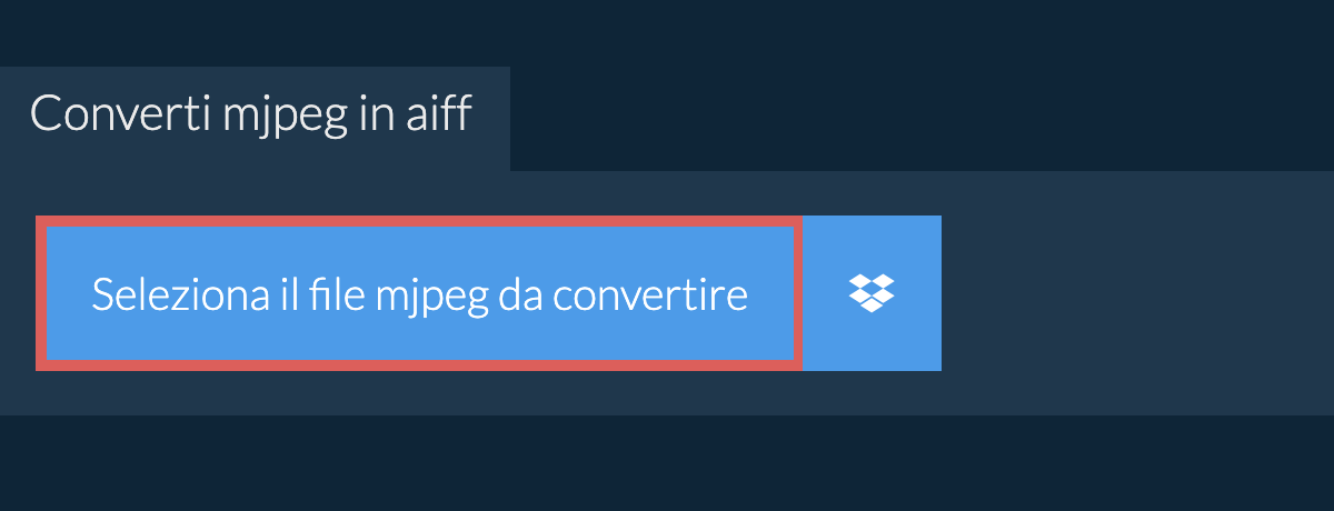 Converti mjpeg in aiff