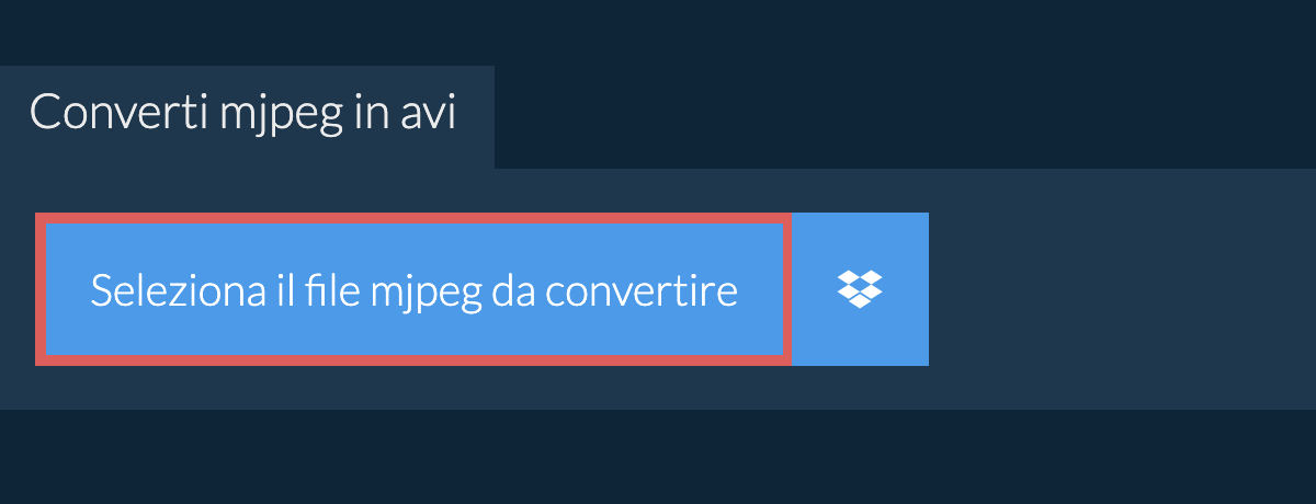 Converti mjpeg in avi