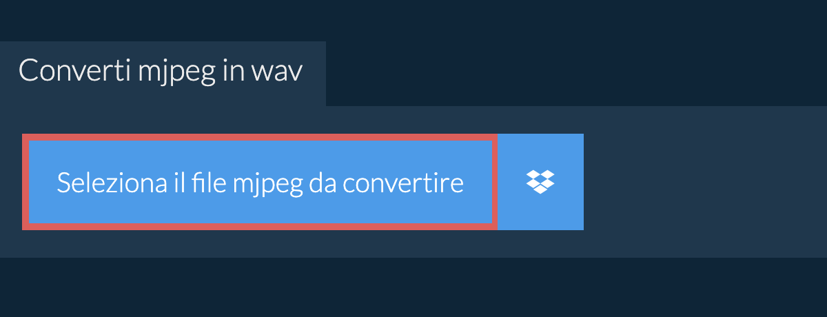 Converti mjpeg in wav