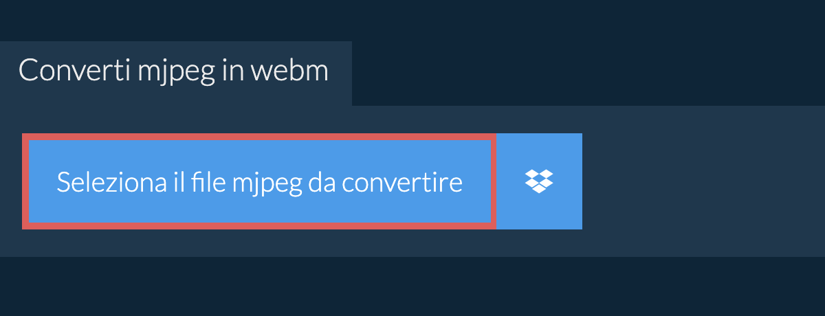 Converti mjpeg in webm