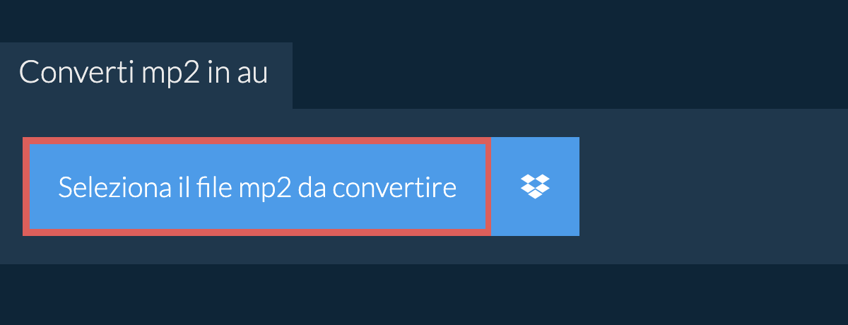 Converti mp2 in au