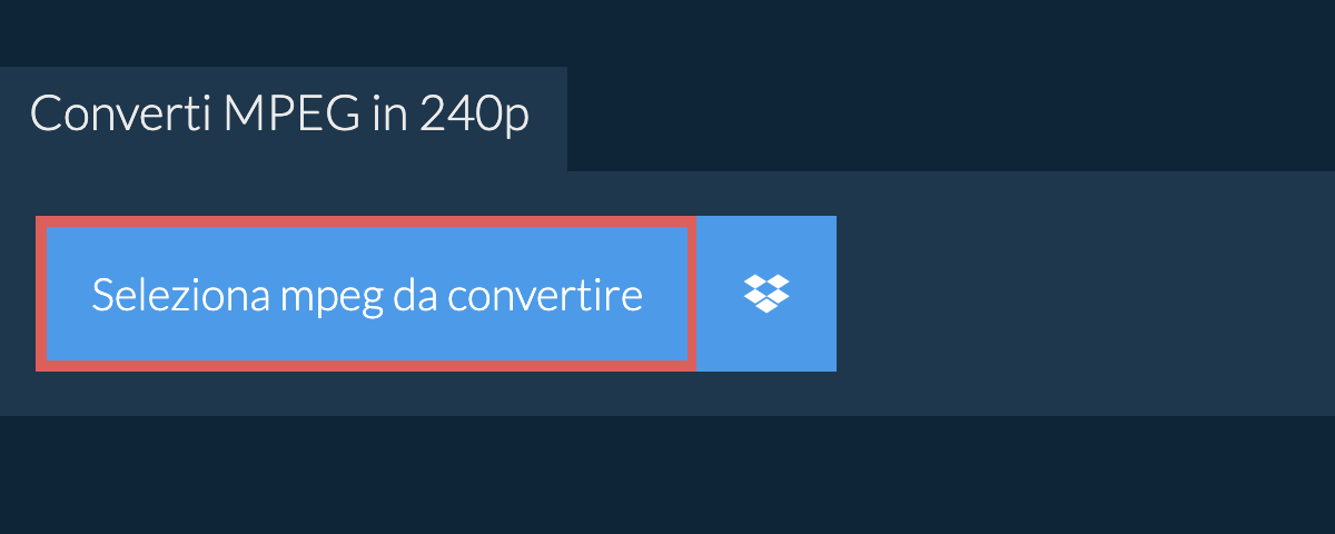 Converti mpeg in 240p