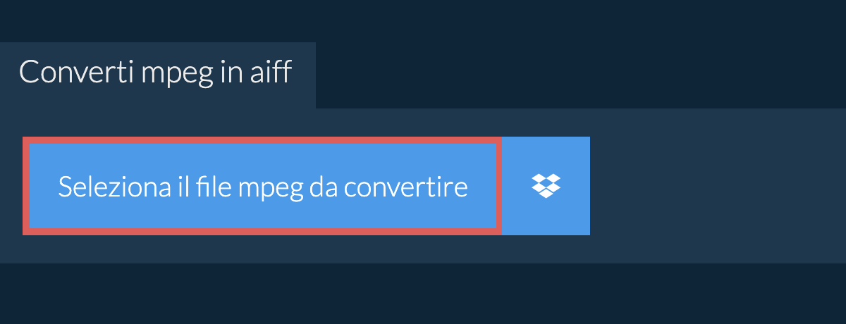 Converti mpeg in aiff