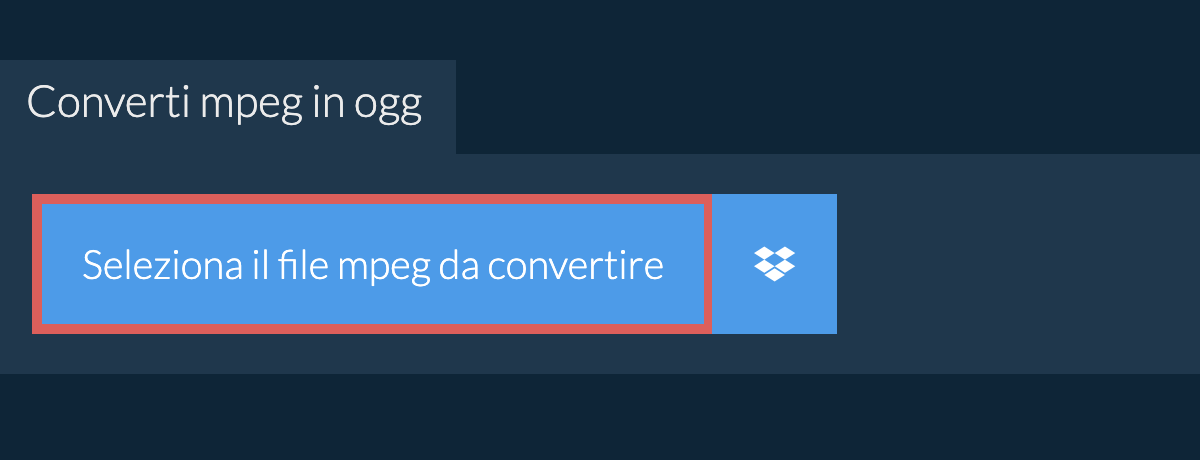 Converti mpeg in ogg