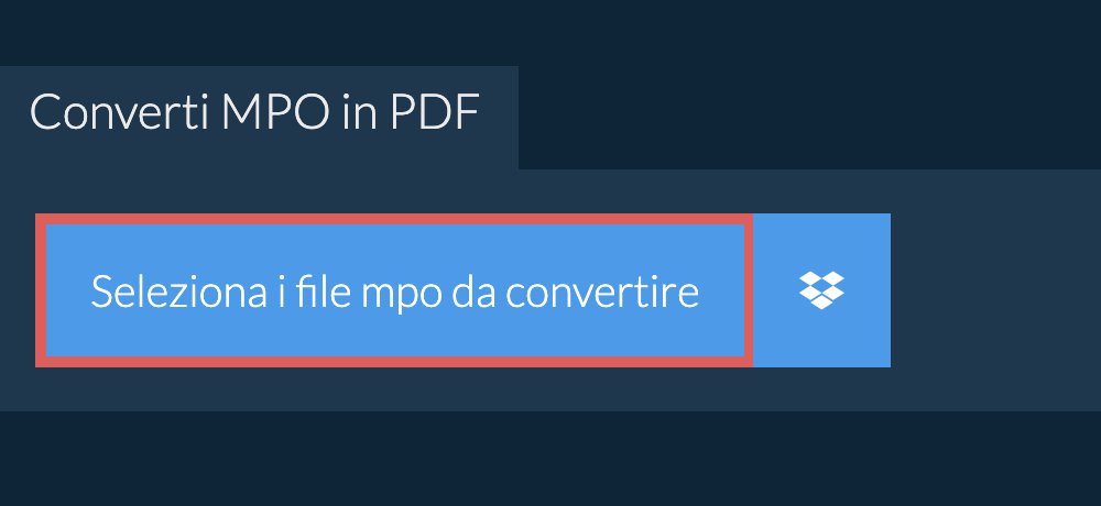 Converti mpo in pdf