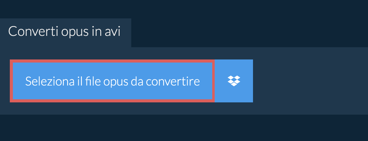 Converti opus in avi