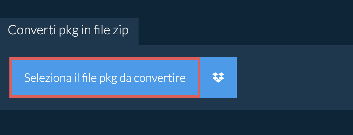 Converti pkg in file zip