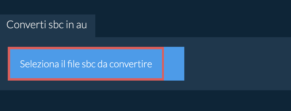 Converti sbc in au