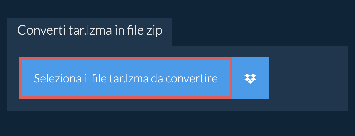 Converti tar.lzma in file zip